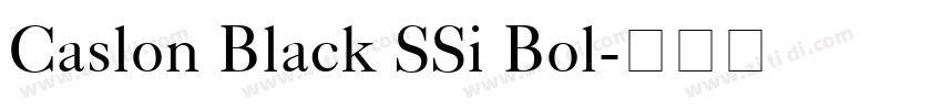 Caslon Black SSi Bol字体转换